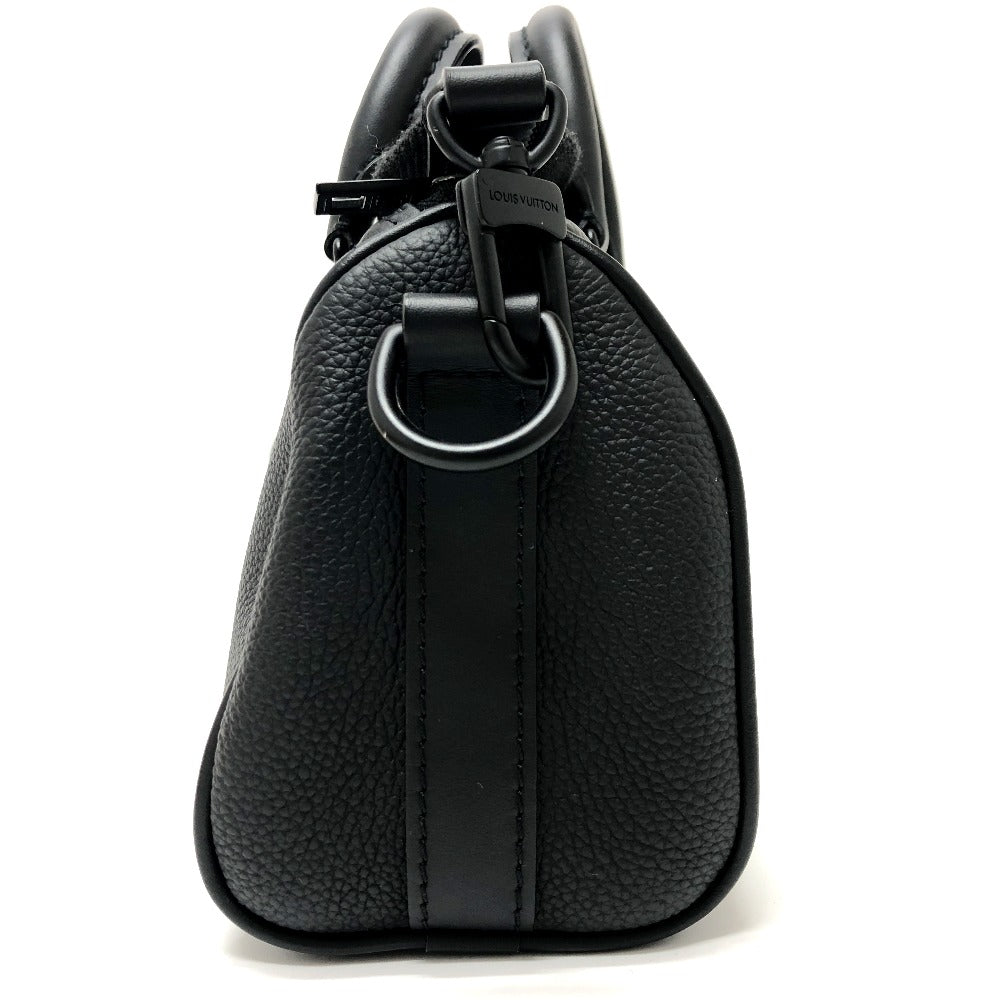 LOUIS VUITTON Boston Duffel bag M80950 Taurillon Clemence Leather black Aerogram Keepall XS Women Used Authentic