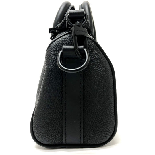 LOUIS VUITTON Boston Duffel bag M80950 Taurillon Clemence Leather black Aerogram Keepall XS Women Used Authentic