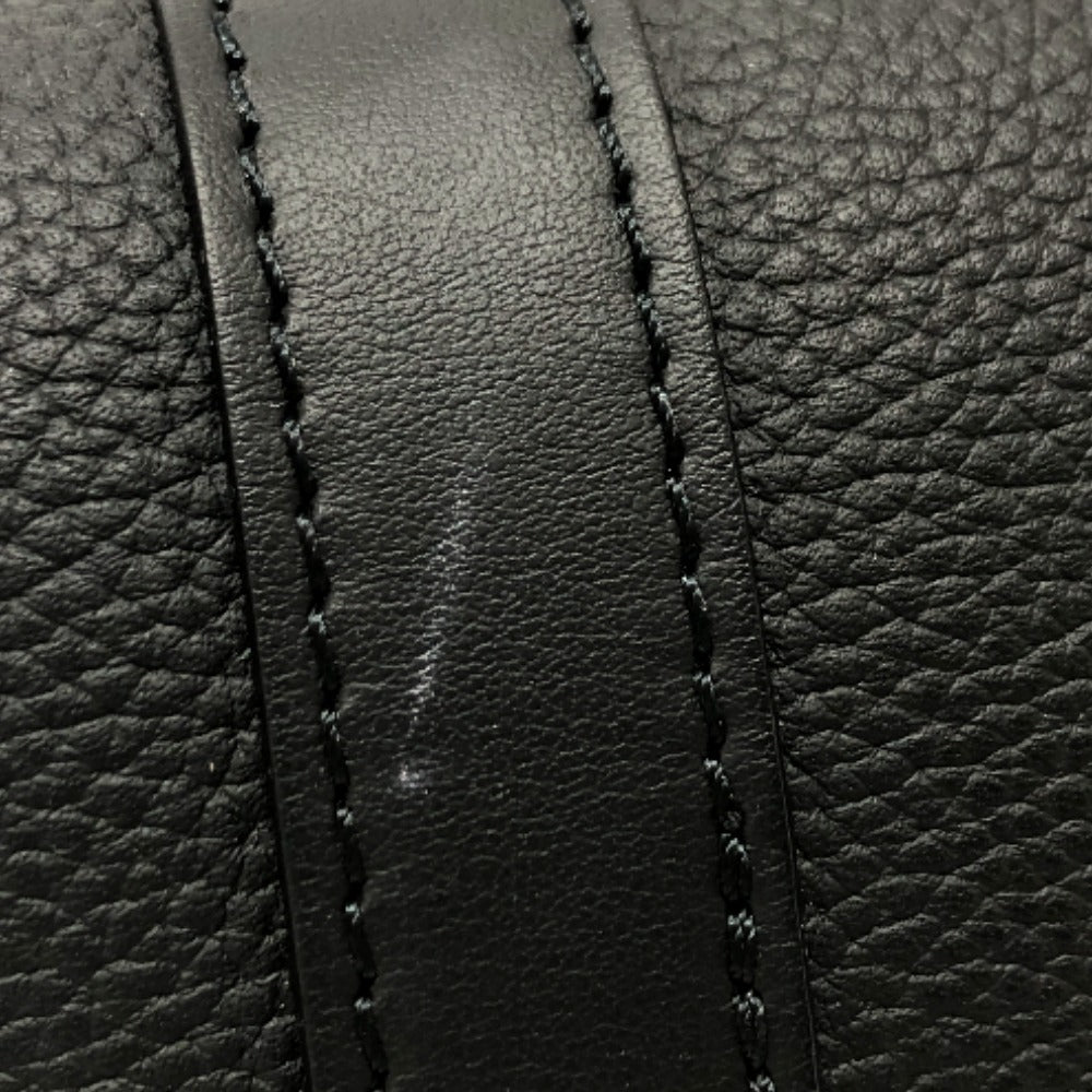 LOUIS VUITTON Boston Duffel bag M80950 Taurillon Clemence Leather black Aerogram Keepall XS Women Used Authentic