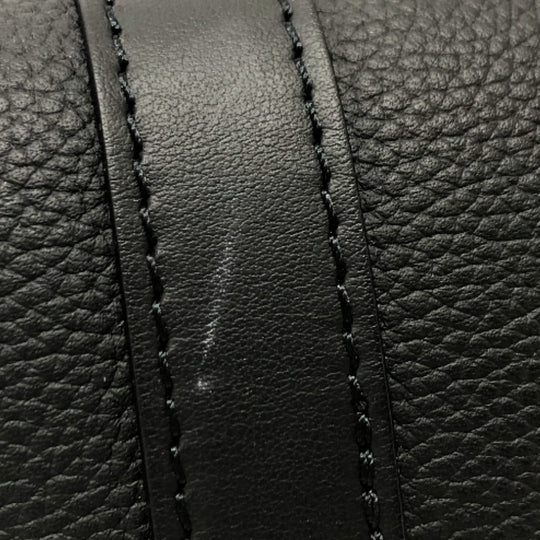 LOUIS VUITTON Boston Duffel bag M80950 Taurillon Clemence Leather black Aerogram Keepall XS Women Used Authentic