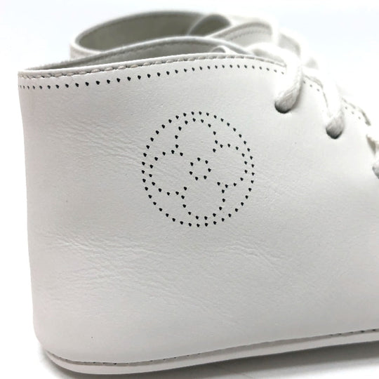 LOUIS VUITTON sneakers GI032D leather white Baby shoes Kids 18 Used Authentic