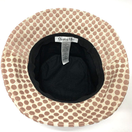 Christian Dior hat 05DDO923I156 Cotton, Polyester pink logo dot Women 58 Used Authentic
