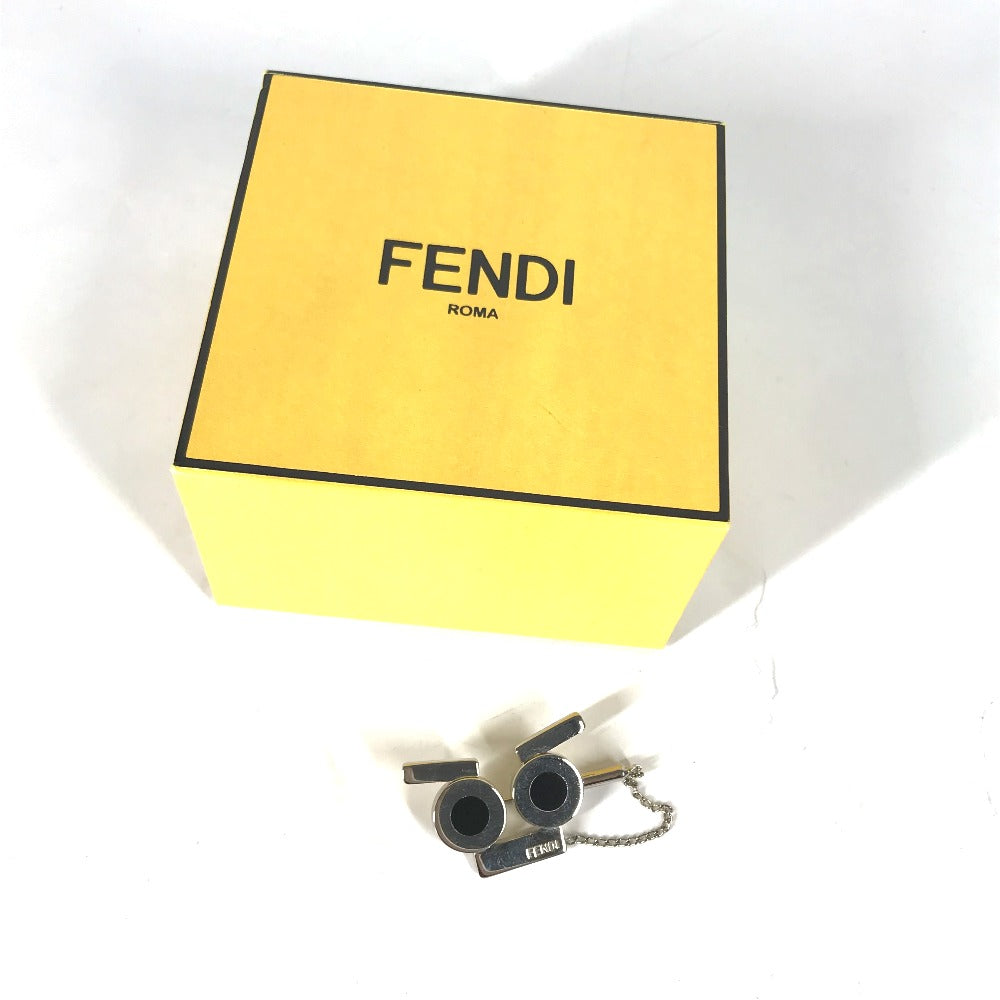 FENDI Brooch metal Silver monster Women Used Authentic