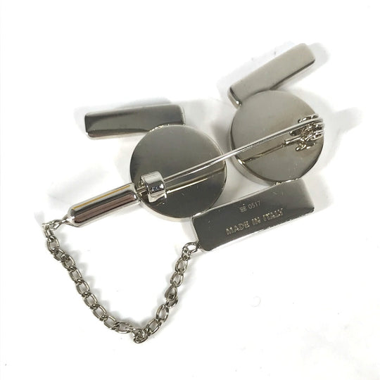 FENDI Brooch metal Silver monster Women Used Authentic