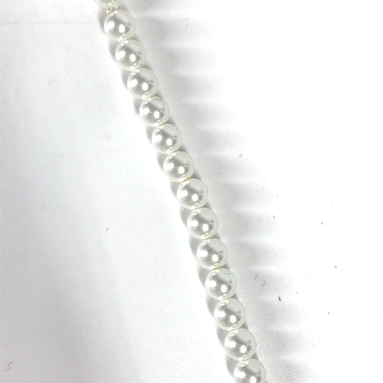 CHANEL Necklace metal gold 20K Fake pearl rhinestone logo Women Used Authentic
