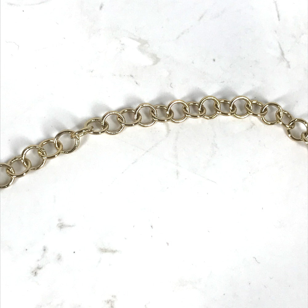 CHANEL Necklace metal gold 20K Fake pearl rhinestone logo Women Used Authentic