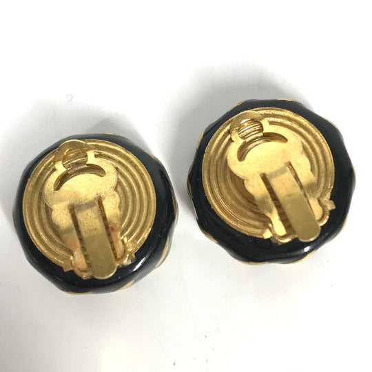 CHANEL Earring Gold Plated gold 97A Vintage CC COCO Mark Women Used Authentic