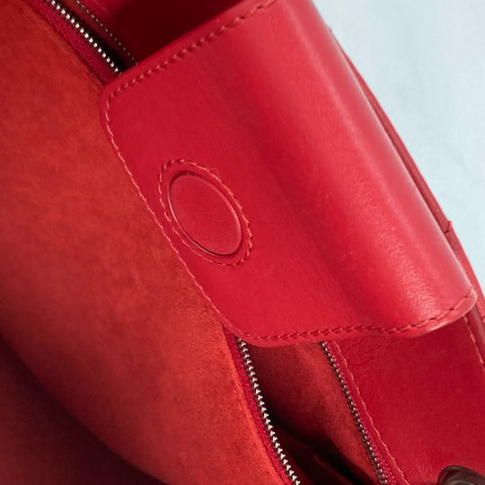 LOUIS VUITTON Shoulder Bag M51497 leather Red New Wave Chain tote Women Used Authentic