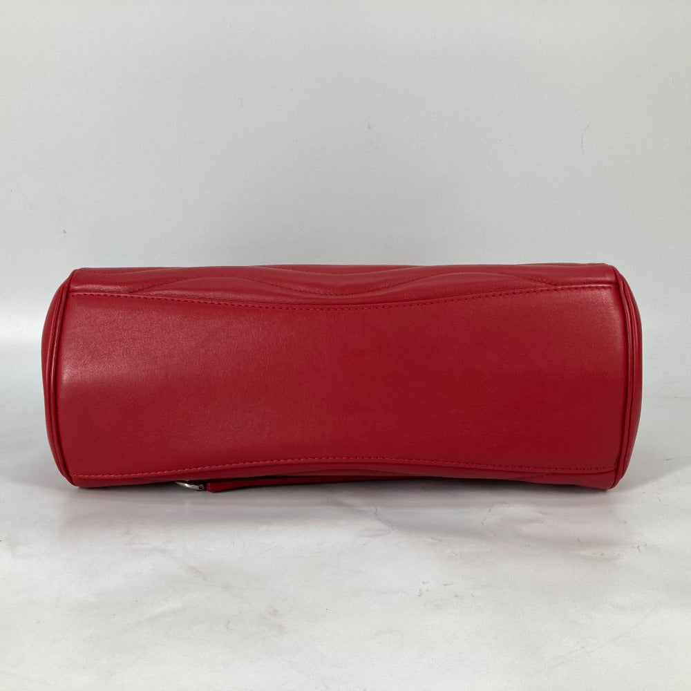 LOUIS VUITTON Shoulder Bag M51497 leather Red New Wave Chain tote Women Used Authentic
