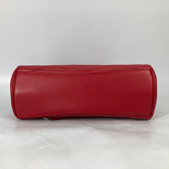 LOUIS VUITTON Shoulder Bag M51497 leather Red New Wave Chain tote Women Used Authentic