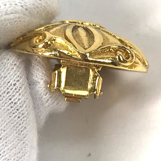 CHANEL Earring metal gold vintage CC COCO Mark Women Used Authentic