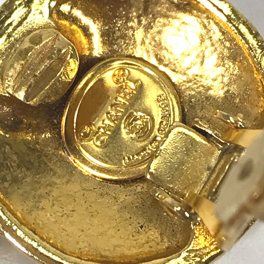 CHANEL Earring metal gold vintage CC COCO Mark Women Used Authentic