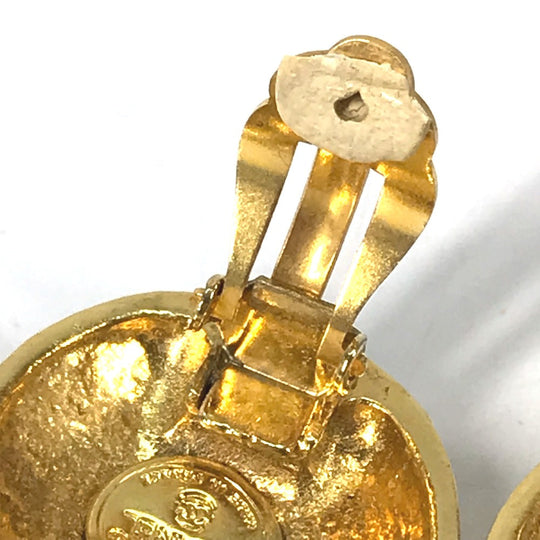 CHANEL Earring metal gold vintage CC COCO Mark Women Used Authentic