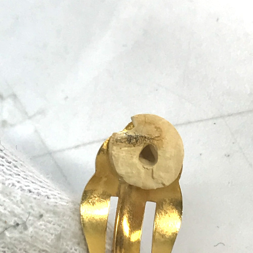 CHANEL Earring metal gold vintage CC COCO Mark Women Used Authentic