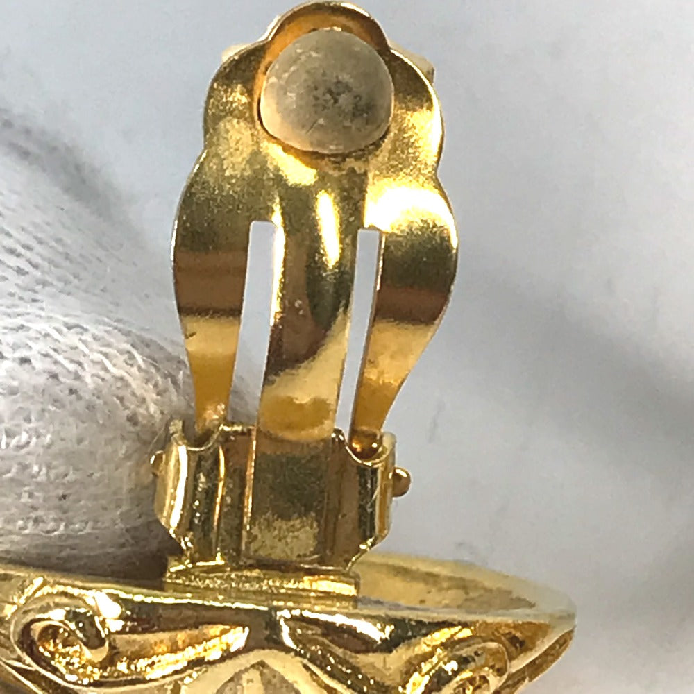 CHANEL Earring metal gold vintage CC COCO Mark Women Used Authentic
