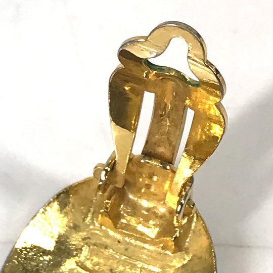 CHANEL Earring metal gold vintage CC COCO Mark Women Used Authentic