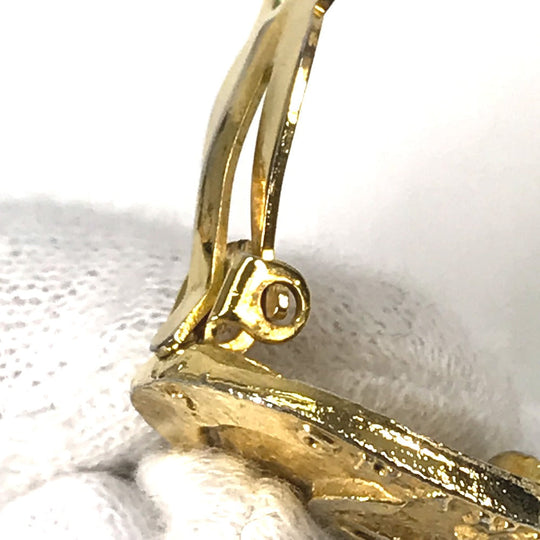 CHANEL Earring metal gold vintage CC COCO Mark Women Used Authentic