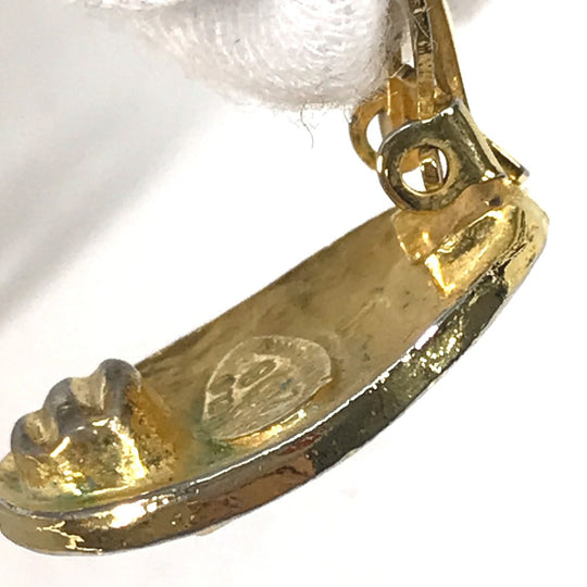 CHANEL Earring metal gold vintage CC COCO Mark Women Used Authentic