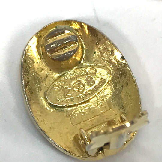 CHANEL Earring metal gold vintage CC COCO Mark Women Used Authentic