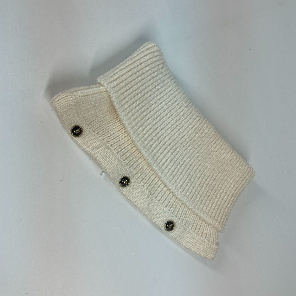 LOUIS VUITTON knit Wool, Polyurethane white Detachable turtleneck button Women S Used Authentic