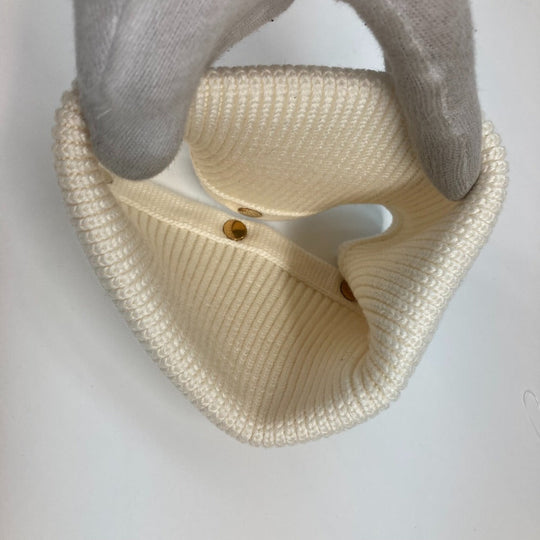 LOUIS VUITTON knit Wool, Polyurethane white Detachable turtleneck button Women S Used Authentic