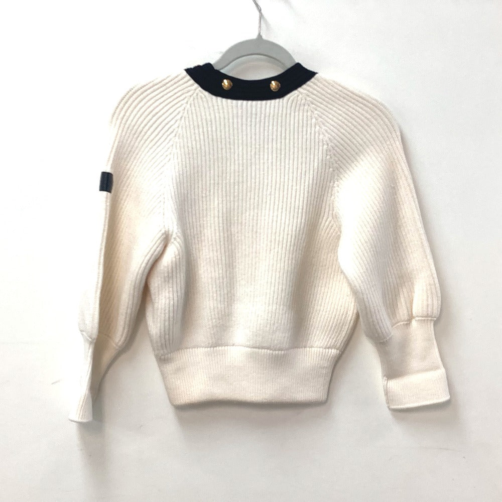 LOUIS VUITTON knit Wool, Polyurethane white Detachable turtleneck button Women S Used Authentic