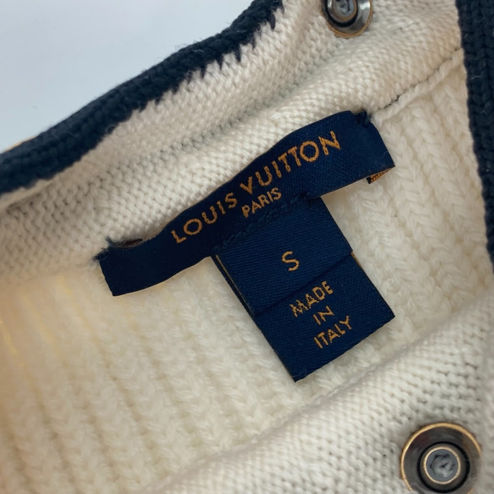 LOUIS VUITTON knit Wool, Polyurethane white Detachable turtleneck button Women S Used Authentic