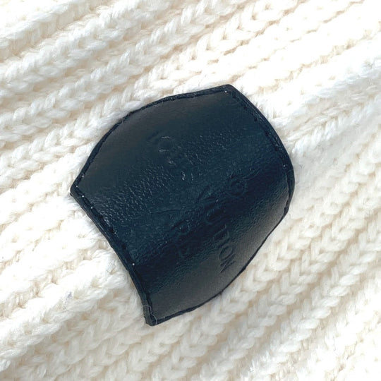 LOUIS VUITTON knit Wool, Polyurethane white Detachable turtleneck button Women S Used Authentic