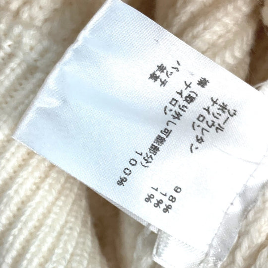 LOUIS VUITTON knit Wool, Polyurethane white Detachable turtleneck button Women S Used Authentic