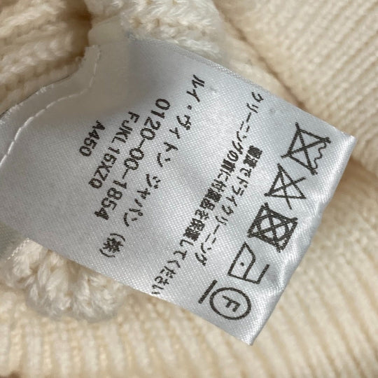 LOUIS VUITTON knit Wool, Polyurethane white Detachable turtleneck button Women S Used Authentic