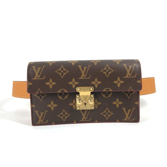 LOUIS VUITTON Waist bag M44667 Monogram canvas Brown Monogram S-Lock Belt Pouch PM Women Used Authentic