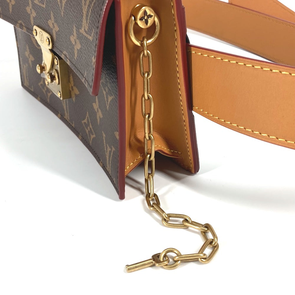 LOUIS VUITTON Waist bag M44667 Monogram canvas Brown Monogram S-Lock Belt Pouch PM Women Used Authentic