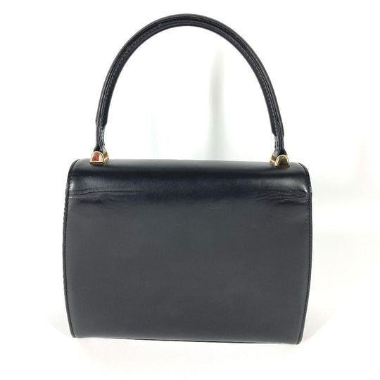 LOUIS VUITTON Handbag M63902 leather black Opera line Athens Women Used Authentic