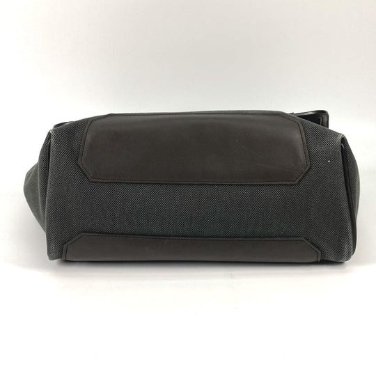 HERMES Shoulder Bag Canvas / leather khaki flap 2way handbag Allele Tour mens Used Authentic