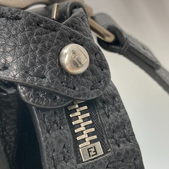 FENDI Handbag 7VA406 leather black Shoulder Bag Crossbody bag Selleria Peekaboo Iconic Fit