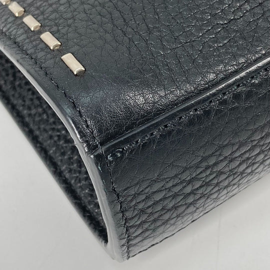 FENDI Handbag 7VA406 leather black Shoulder Bag Crossbody bag Selleria Peekaboo Iconic Fit