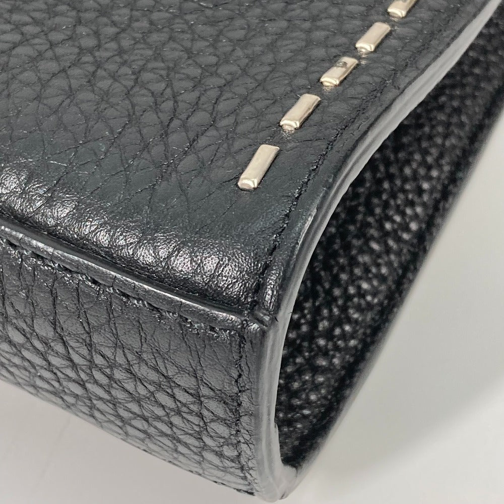 FENDI Handbag 7VA406 leather black Shoulder Bag Crossbody bag Selleria Peekaboo Iconic Fit