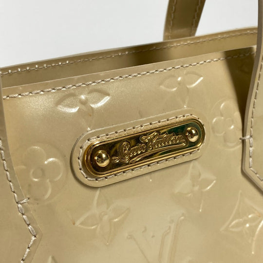 LOUIS VUITTON Tote Bag M91452 Monogram Vernis beige Monogram Vernis Wilsher PM Women Used Authentic