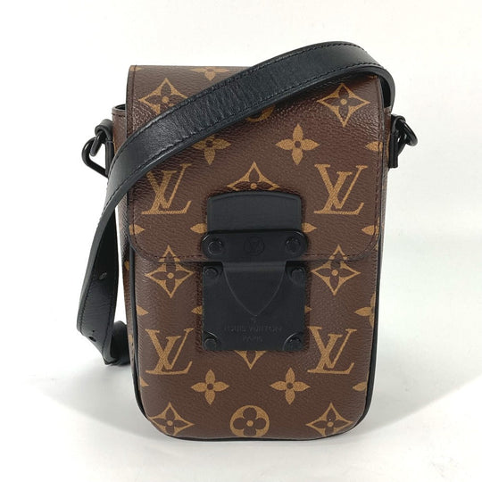 LOUIS VUITTON Shoulder Bag M81522 Monogram canvas Brown Monogram S Lock Vertical Wearable Wallet mens Used Authentic