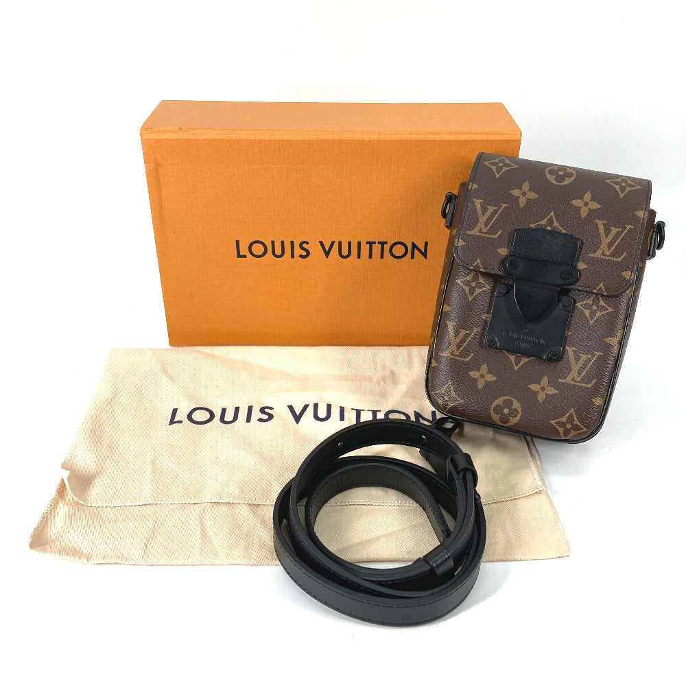LOUIS VUITTON Shoulder Bag M81522 Monogram canvas Brown Monogram S Lock Vertical Wearable Wallet mens Used Authentic