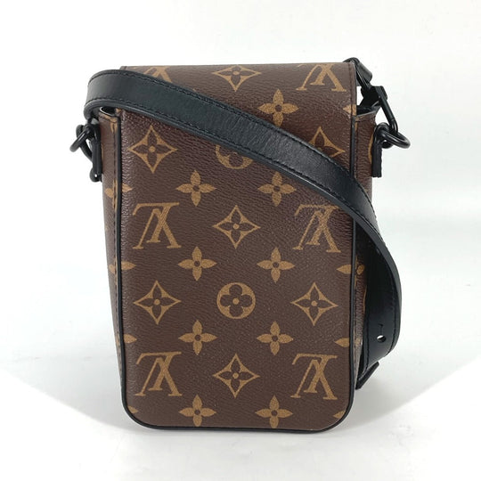 LOUIS VUITTON Shoulder Bag M81522 Monogram canvas Brown Monogram S Lock Vertical Wearable Wallet mens Used Authentic
