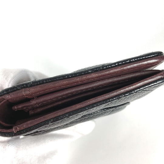 CHANEL Long Wallet Purse Caviar skin black Long wallet CC COCO Mark Matelasse Quilting Women Used Authentic