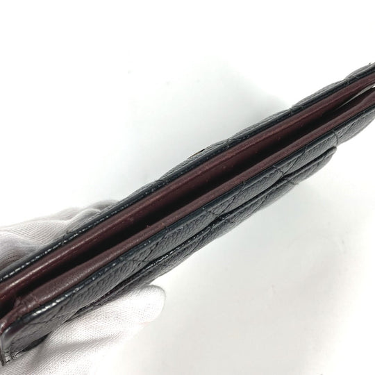 CHANEL Long Wallet Purse Caviar skin black Long wallet CC COCO Mark Matelasse Quilting Women Used Authentic