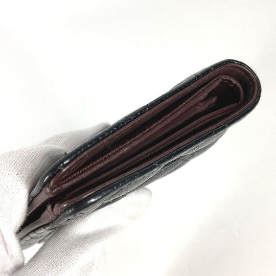 CHANEL Long Wallet Purse Caviar skin black Long wallet CC COCO Mark Matelasse Quilting Women Used Authentic