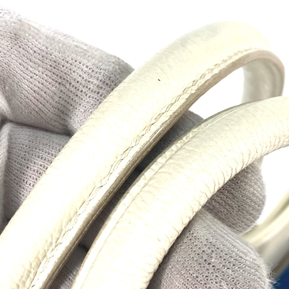 CHANEL Tote Bag Caviar skin White type Executive Tote Women Used Authentic