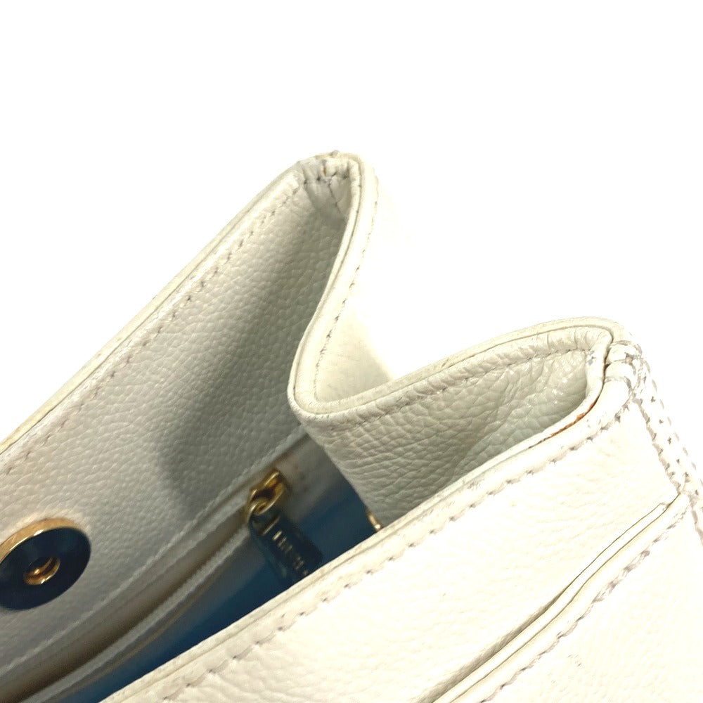 CHANEL Tote Bag Caviar skin White type Executive Tote Women Used Authentic