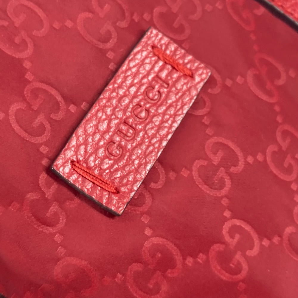GUCCI Tote Bag 510333 Nylon, Leather Red GG Women Used Authentic