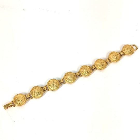 VERSACE bracelet metal gold Medusa Women Used Authentic
