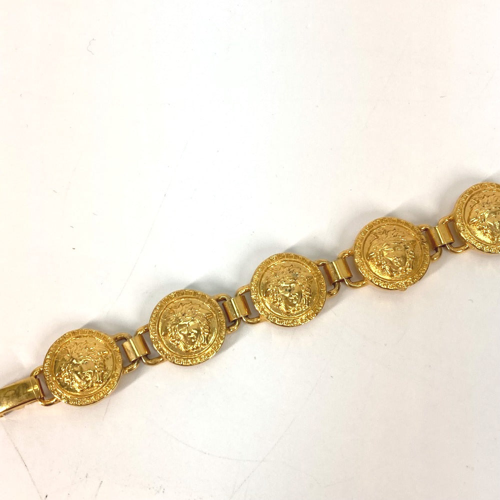 VERSACE bracelet metal gold Medusa Women Used Authentic