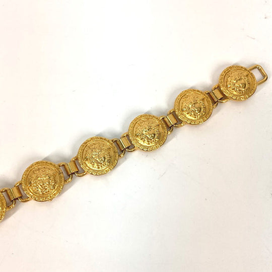 VERSACE bracelet metal gold Medusa Women Used Authentic